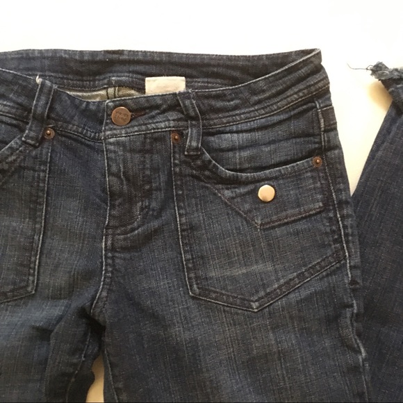 VOLCOM STONE• Dark Denim Distressed Bootcut Jeans - Picture 2 of 6